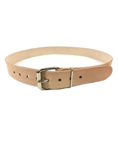 BÄLTE LÄDER natur 40 mm 126 cm nickelspänne