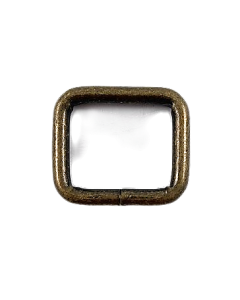 FYRKANTRING svetsad antikmässing 22x19 mm