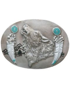 SPÄNNE varghuvud 40 mm tenn emalj