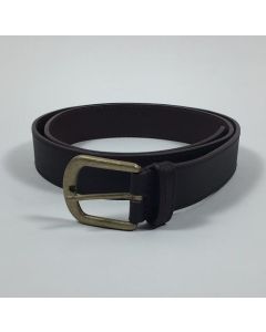 BÄLTE med dekorationssöm brun 30 mm 120 cm lång