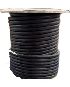 RUNDREM läder 6 mm svart 30 meter