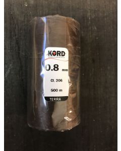 TRÅD flätad vaxad 206 brun 0,8 mm 500 m