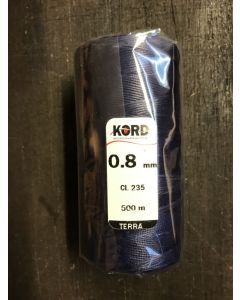 TRÅD flätad vaxad 235 marinblå 0,8 mm 500 m