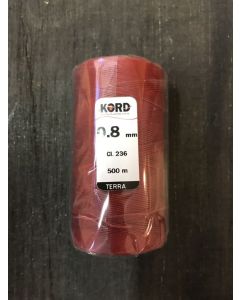 TRÅD flätad vaxad 236 röd 0,8 mm 500 m