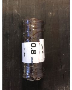 TRÅD flätad vaxad 207 mörkbrun 0,8 mm 50 m