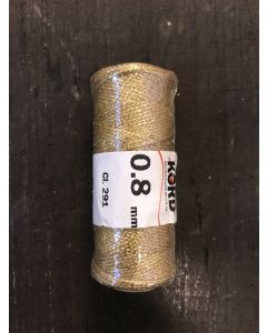 TRÅD flätad vaxad 291 guld 0,8 mm 50 m
