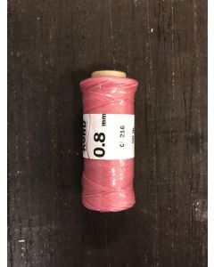 TRÅD flätad vaxad 216 rosa 0,8 mm 50 m