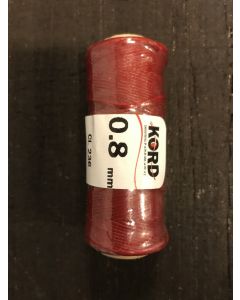 TRÅD flätad vaxad 236 röd 0,8 mm 50 m
