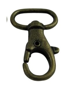 Karbinhake antikmässing 40 x 15 mm