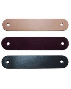 LÄDERHANDTAG med runda ändar 130 x 25 mm och hål en är 4 mm