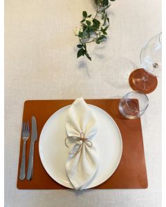 BORDSTABLETT i läder london tan 42 x 30 cm ca 2,5 mm