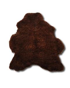 FÅRSKINN rost-brun 5 cm päls ca 80 - 90 cm ECO